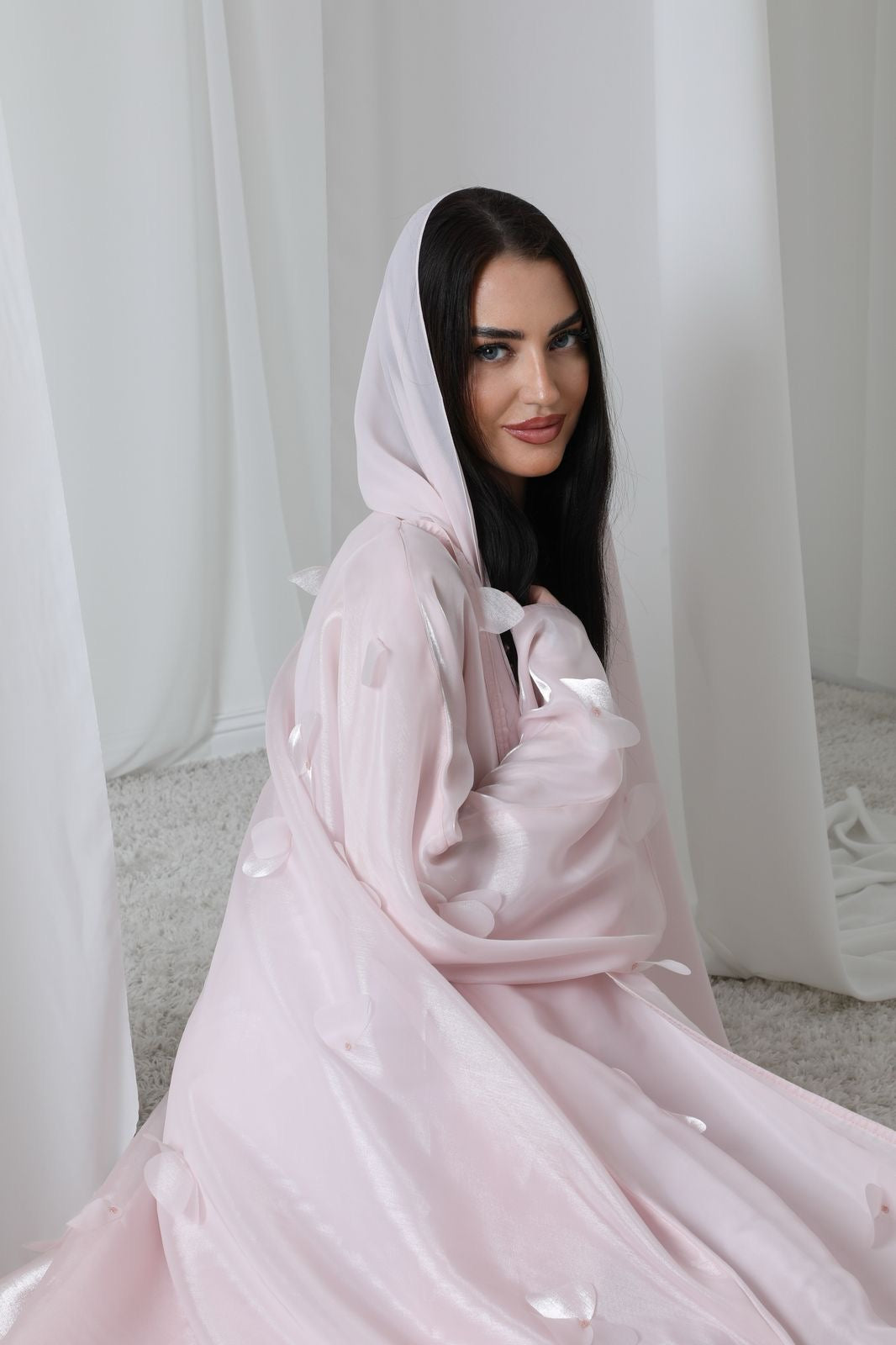 Sabrina Abaya in  pink