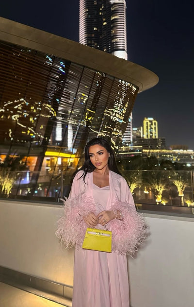 Amira set in pink chiffon
