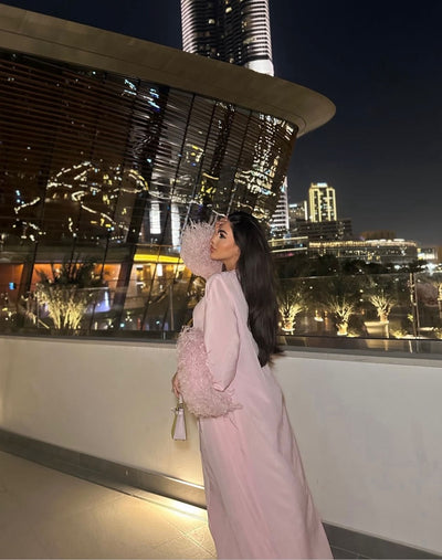 Amira set in pink chiffon