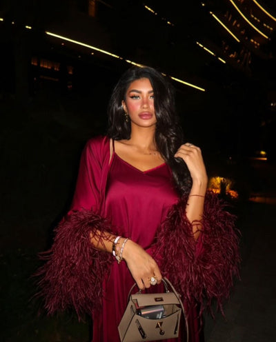 Amira set in burgundy