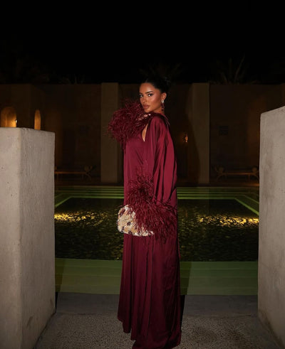 Amira set in burgundy