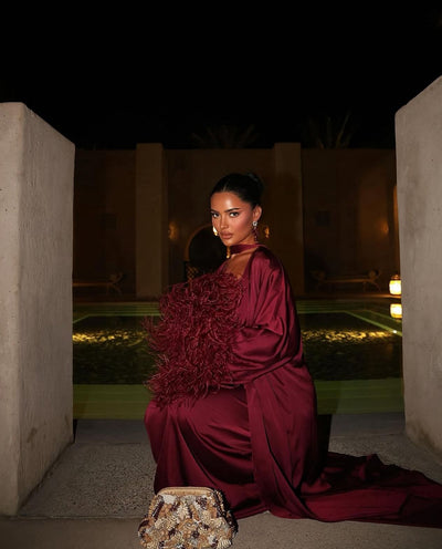 Amira set in burgundy