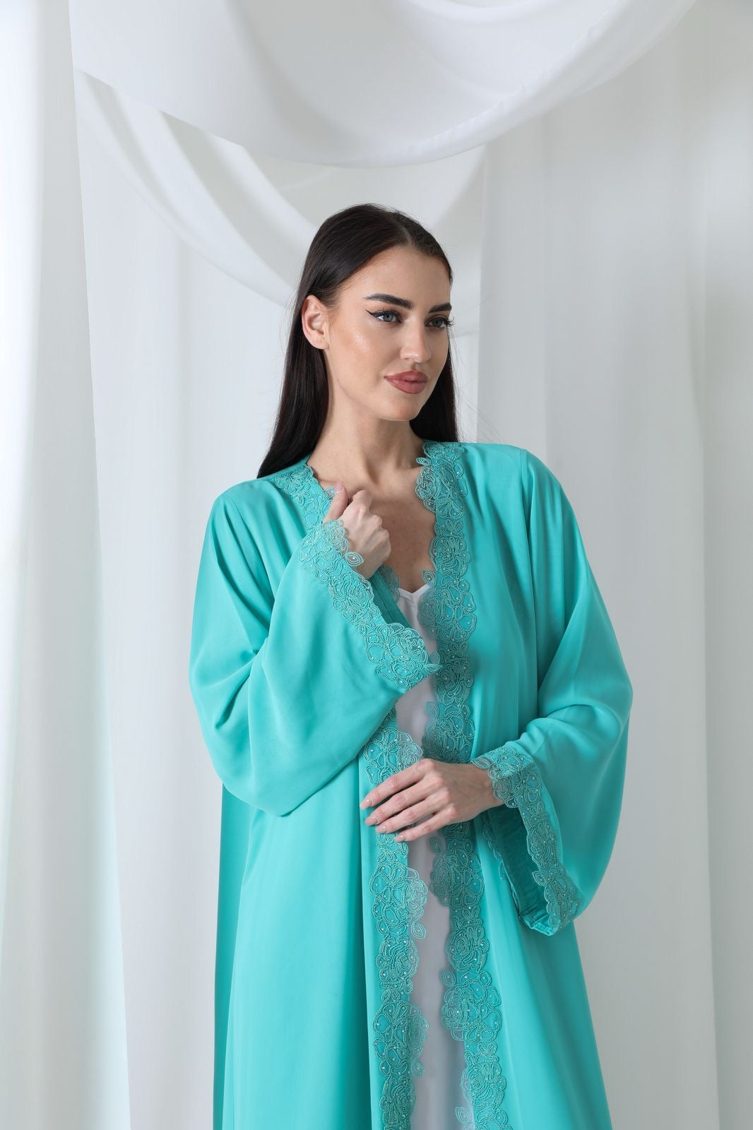 Nour Abaya in Turquoise